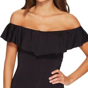 Ruffle off-shoulder bodysuit